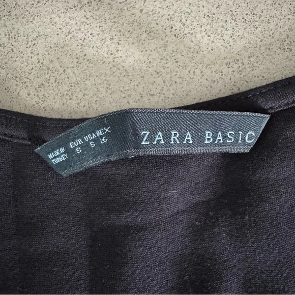 Zara Navy Dress with Bow Accent - Picture 3 of 9